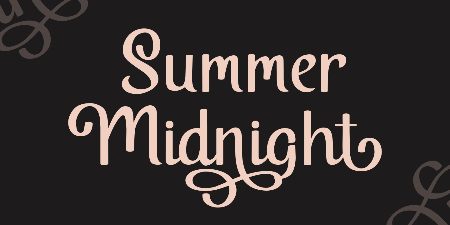 Beispiel einer Summer Midnight-Schriftart #1